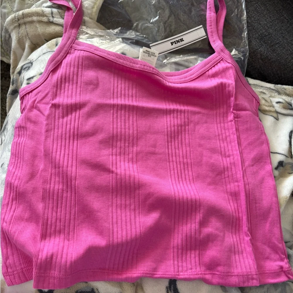 Pink Ribbed Tank Top cami - Picture 2 of 4